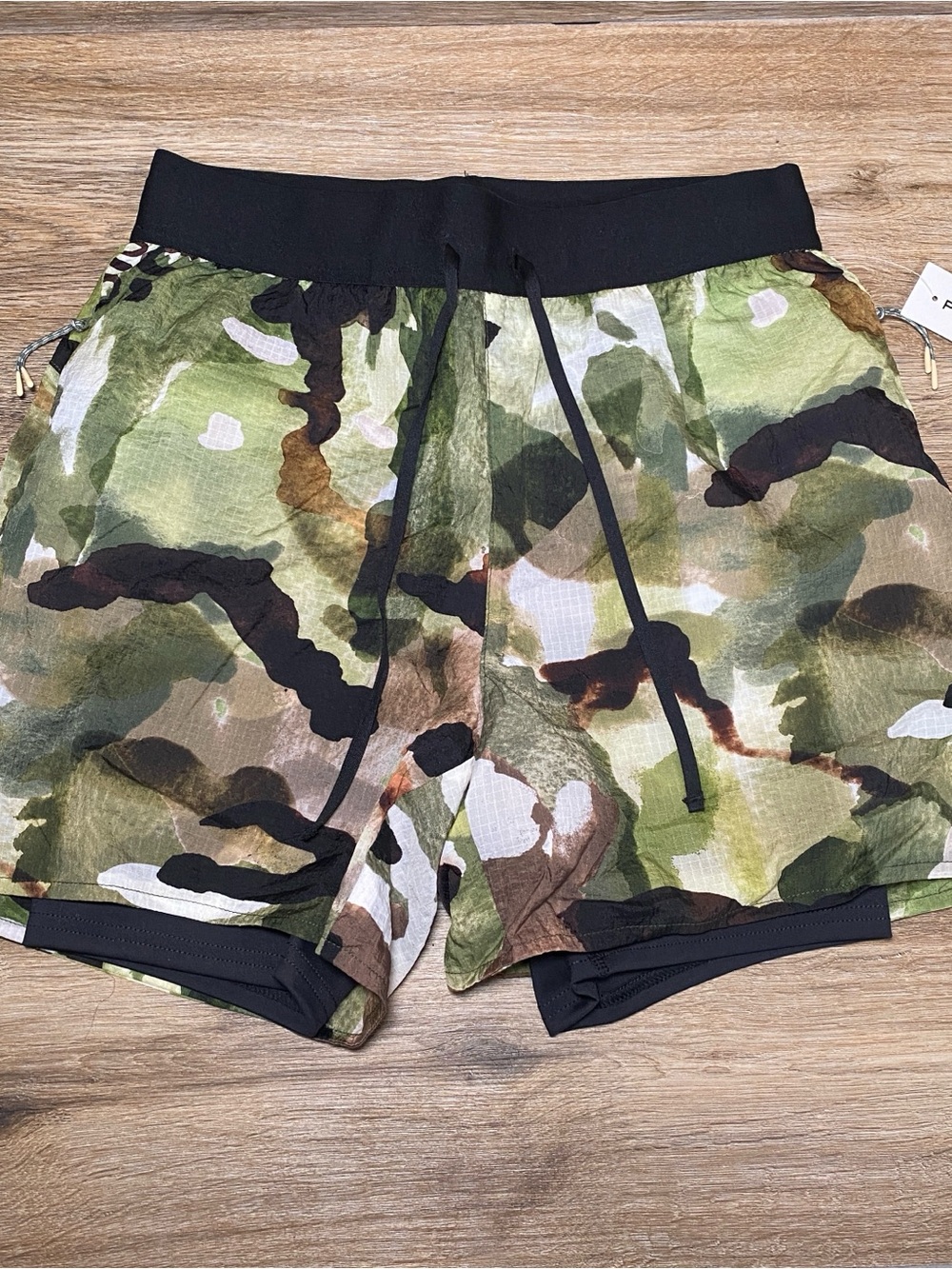 NWT PacSun RC Outdoor Supply Men’s Size XS Camo 2-in-1 Lined Trail Shorts Green